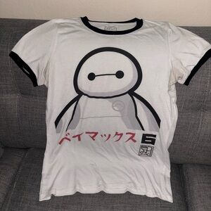 Disney Big Hero 6 White and Black T-Shirt